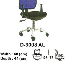 Kursi Kantor (Staff & Sekretaris) Indachi D-3008 AL